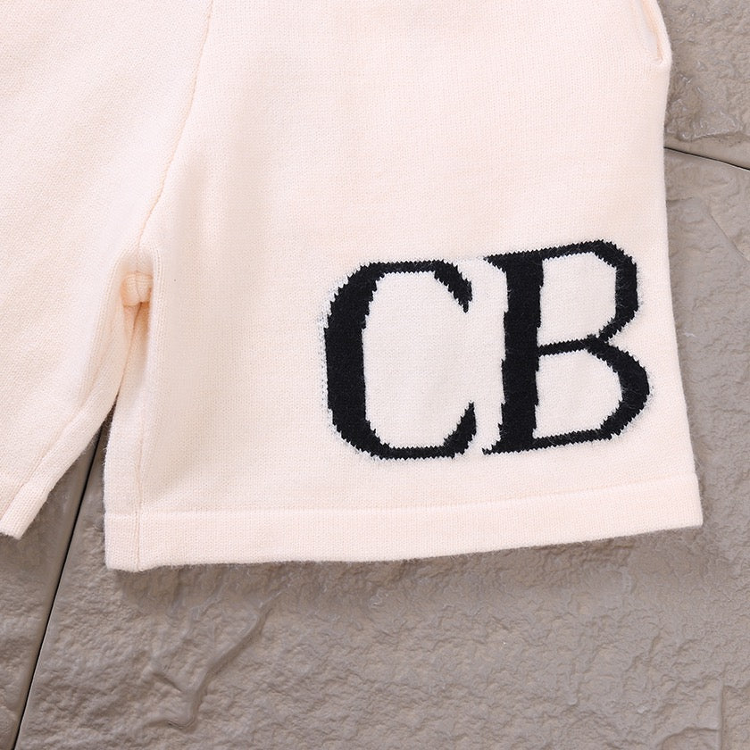 "CB" Shorts Beige